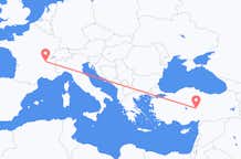 Loty z Kayseri, Turcja do Lyonu, Francja