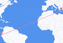 Flyrejser fra Tumbes, Peru til Santorini, Grækenland