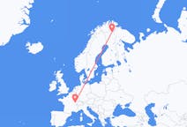 Vluchten van Dole, Frankrijk naar Ivalo, Finland