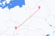 Vluchten van Minsk, Belarus naar Bratislava, Slowakije