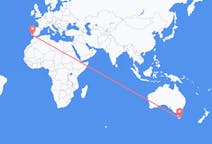 Vluchten van Hobart, Australië naar Faro, Napoli, Portugal