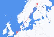 オランダのロッテルダムから、フィンランドのロヴァニエミまでのフライト
