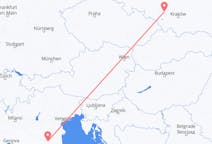 Flyreiser fra Katowice, Polen til Bologna, Italia