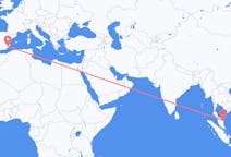Flüge von Kuala Terengganu, Malaysia nach Murcia, Spanien
