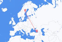 Flyrejser fra Ørnskoldsvik, Sverige til Trabzon, Tyrkiet
