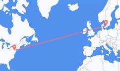 Flyrejser fra Allentown, USA til Angelholm, Sverige