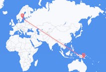 Flyreiser fra Port Moresby, til Stockholm