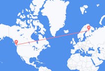 เที่ยวบิน จาก แคมป์เบลริเวอร์, แคนาดา ไปยัง คูซาโม, ฟินแลนด์