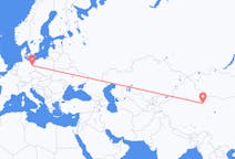 Flyg från Dunhuang, Kina till Berlin, Maryland, Tyskland