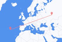 Flyrejser fra Kasan, Rusland til Ponta Delgada, Portugal