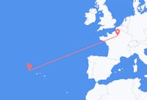 Flights from Flores Island, Portugal to Paris, France
