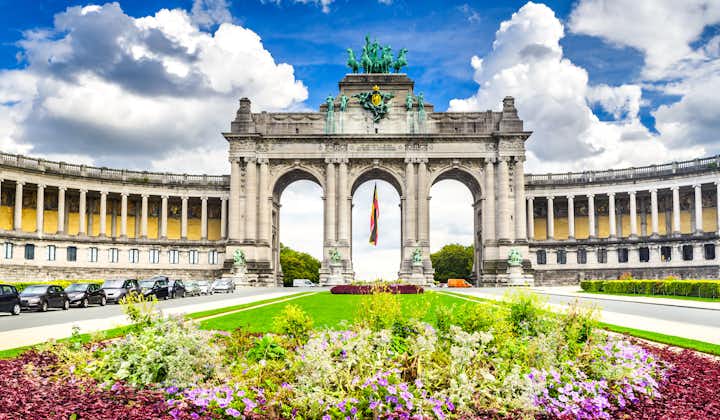  Brussels, Belgium. Parc du Cinquantenaire with the Arch built for Beglian independence in Bruxelles. Brussels, Belgium. Parc du Cinquantenaire with the Arch built for Beglian independence in Bruxelles.