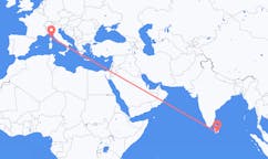 Flyreiser fra Hambantota, Sri Lanka til Bastia, Frankrike