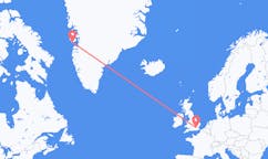 Vols depuis la ville de Londres vers la ville de Qeqertarsuaq
