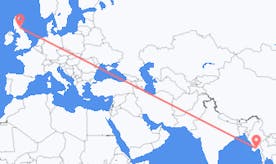 Flyg från Myanmar (Burma) till Skottland
