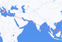 Flyreiser fra Miri, Malaysia til Catania, Italia