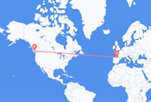 Flyreiser fra Campbell River, Canada til Santander, Spania