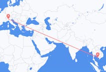 Flyrejser fra Sihanoukville-provinsen, Cambodja til Milano, Italien