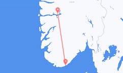 Vluchten van Kristiansand naar Sogndal