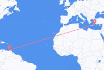 Flights from Porlamar, Venezuela to Rhodes, Greece