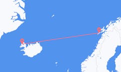 Flights from the city of Leknes, Norway to the city of Ísafjörður, Iceland