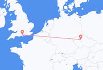 Vluchten van Southampton, Engeland naar Praag, Tsjechië