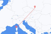 Flights from Calvi, Haute-Corse, France to Katowice, Poland