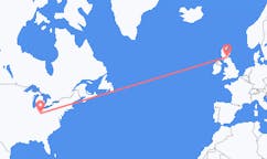 美国出发地 代頓 (印地安納州)飞往美国目的地 爱丁堡的航班