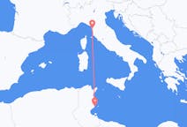 Loty z Sfax, Tunezja do Pizy, Włochy
