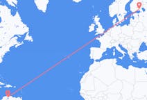 Flyreiser fra Maracaibo, Venezuela til Villmanstrand, Finland