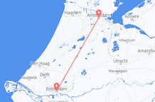 Lennot Amsterdamista Rotterdamiin