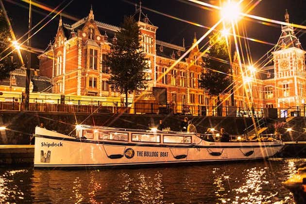 Crucero en barco The Bulldog por Ámsterdam con 2 bebidas incluidas
