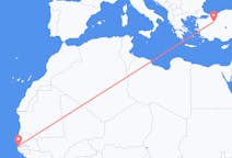 Flyrejser fra Banjul til Eskişehir