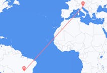 Flyg från Brasília, Brasilien till Trieste, Italien