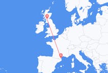 Flyg från Perpignan, Frankrike till Glasgow, Skottland