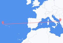 Flights from Flores Island, Portugal to Tirana, Albania