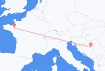 Flyg från Tuzla, Bosnien och Hercegovina till Rennes, Frankrike