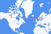 Flyrejser fra Gulkniv, Canada til Göteborg, Sverige