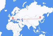 Flyg från Harbin, Kina till Florens, Italien
