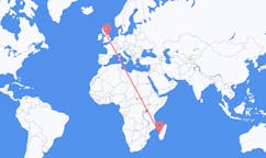 Flights from Morondava, Madagascar to Leeds, England