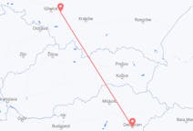 Flyg från Debrecen, Ungern till Katowice, Polen