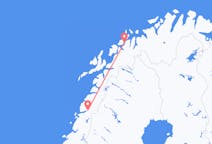 Vols depuis la ville de Mo i Rana vers la ville de Tromsø
