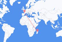 Flights from from Antananarivo to Bergerac