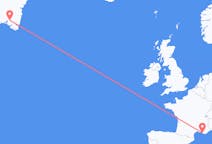 Flyg från Marseille, Frankrike till Narsarsuaq, Grönland