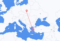 Flights from Icaria to Krakow