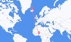 Flights from Ilorin, Nigeria to Akureyri, Iceland