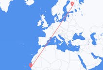 Flyg från Dakar, Senegal till Kuopio, Finland