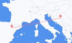 Flyrejser fra Tuzla, Bosnien-Hercegovina til Zaragoza, Spanien