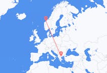 出发地 希腊出发地 塞萨洛尼基目的地 挪威莫尔德的航班