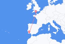 Flyg från Alderney, Guernsey till Faro, Portugal
